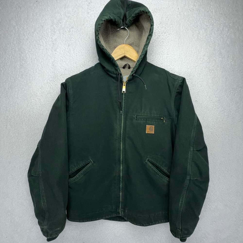 Carhartt Sierra Jacket Sherpa Lined Mens Small J141 SPC Spruce Green
